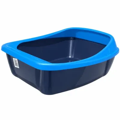 زولوكس صندوق رمل مفتوح بحافة مرتفعة للقطط 52 × 39 × 20 سم