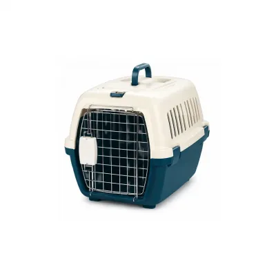 Plastic Carry Box with Metal Door for Cat & Dog