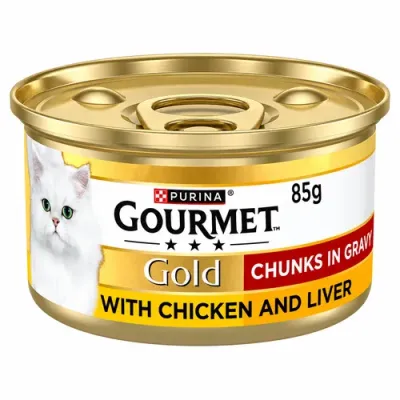 Purina Gourmet Gold with Chunk Chicken & Liver in Gravy Adult Cat Wet Food 85 g