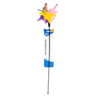 Duvo Plus Feather Teaser Wand Cat Toy