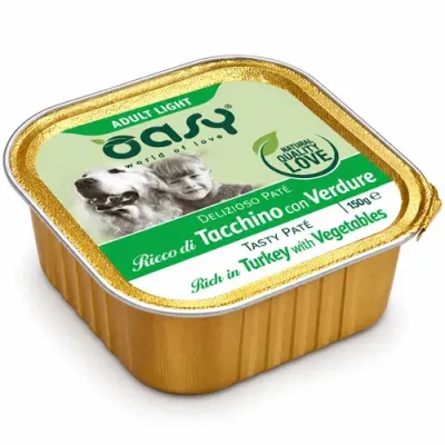 Oasy  Natural with Pate Turkey & Vegetables Adult Dog Wet Food 150 g