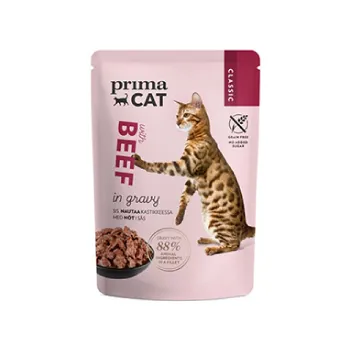 PrimaCat Beef in Gravy Adult Cat Wet Food 85 g