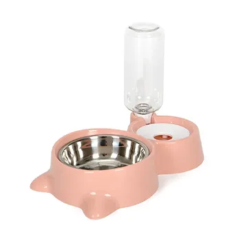 Food Bowl and Water Bottle with Cat Ear Design for Cat & Dog - 2