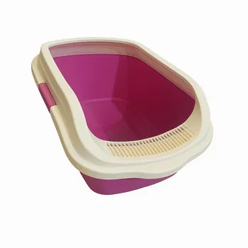 Open Litter Box with Net For Cat