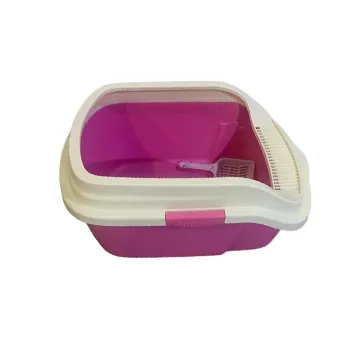 Open Litter Box with Net For Cat - 3