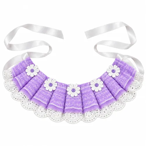 Lace with Daisy Flowers Cat Collar