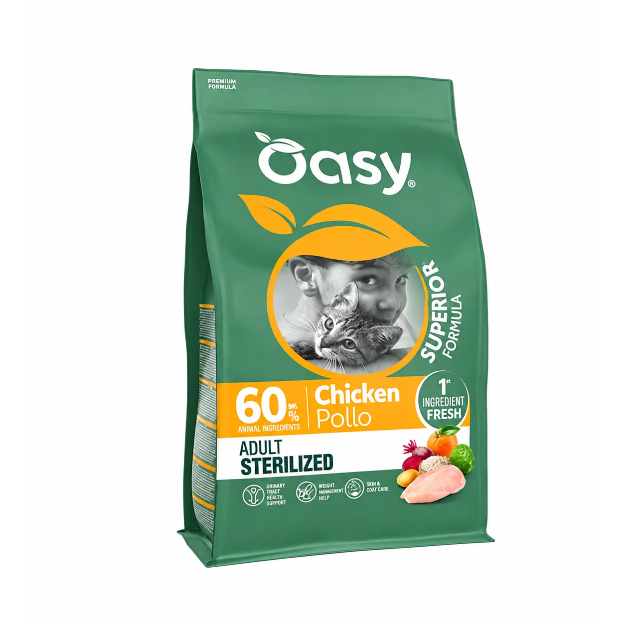 Oasy with Chicken Sterilised Adult Cat Dry Food 6 kg