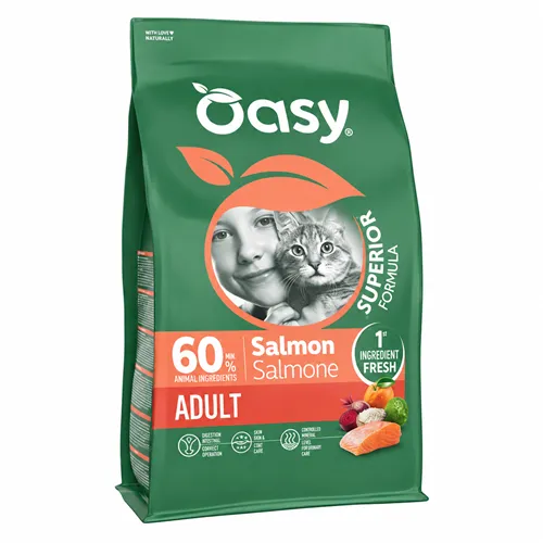 Oasy with Salmon Adult Cat Dry Food 1.5 kg