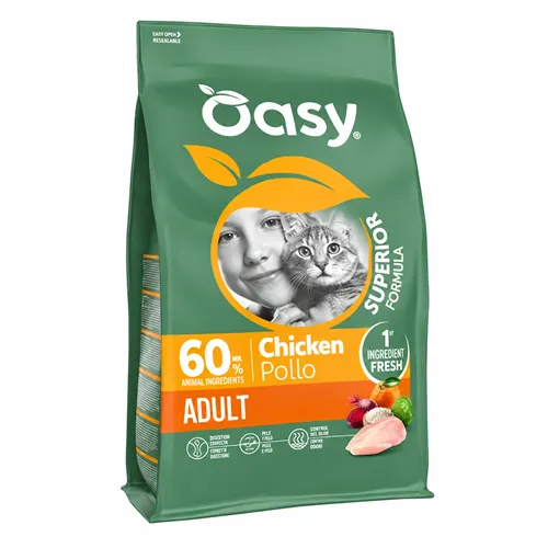 Oasy with Chicken Adult Cat Dry Food 1.5 kg