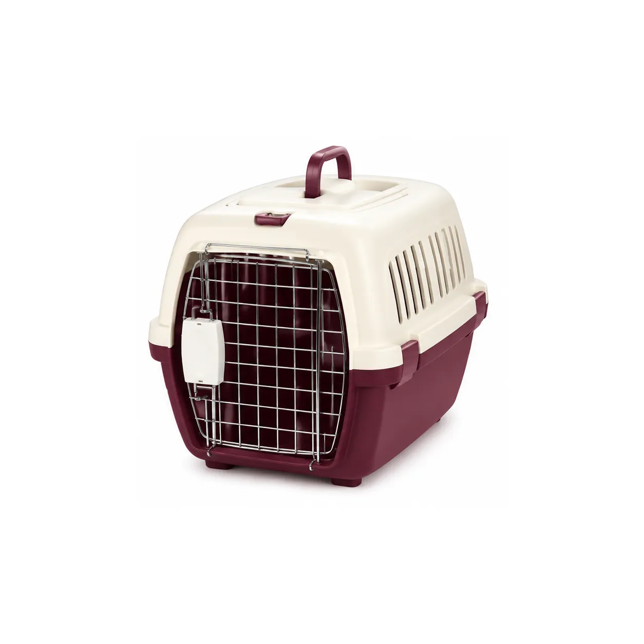 Plastic Carry Box with Metal Door for Cat & Dog