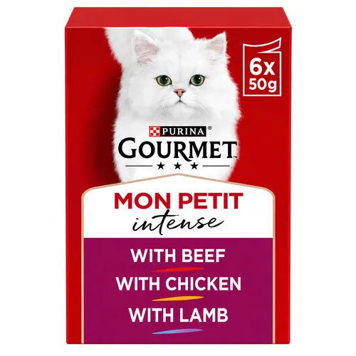 Purina Gourmet with Beef, Chicken & Lamb Adult Cat Wet Food 50 g Pack of 6