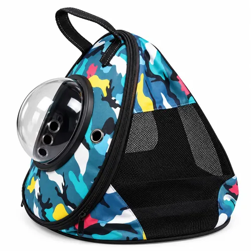 Triangle-Shaped Carry Backpack with Bubble Window for Cat & Dog