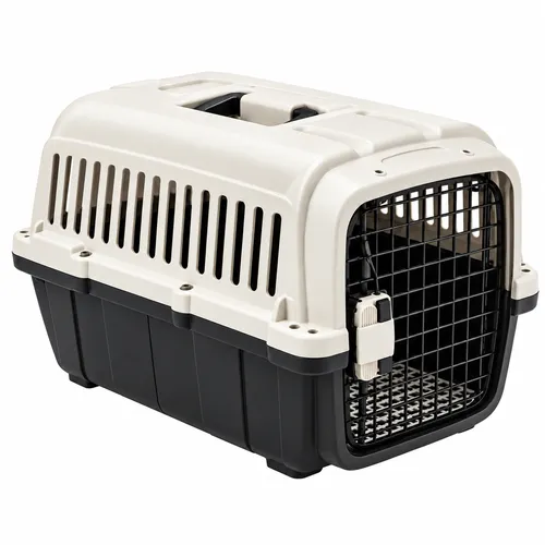 Plastic Carry with Front Grid Door for Cat & Dog 60 × 40 × 40 cm
