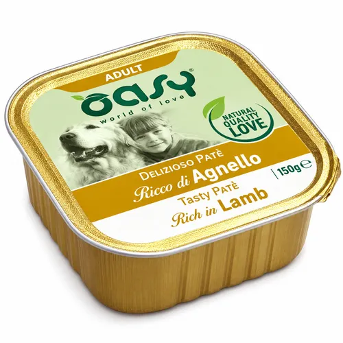 Oasy  Natural with Pate Lamb Adult Dog Wet Food 150 g
