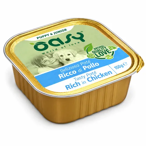 Oasy  Natural with Pate Chicken Puppy Wet Food 150 g