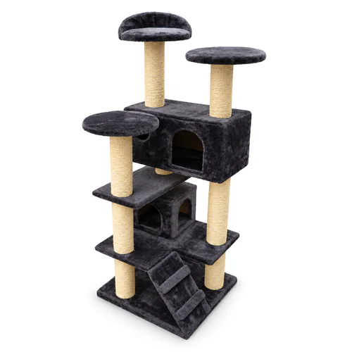Scratching Tree with Houses, Ladder & Platforms for Cat 50 x 50 x 130 cm